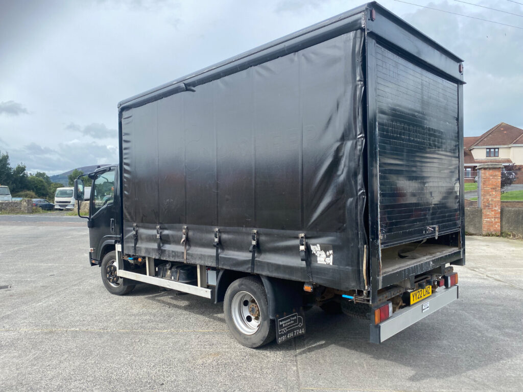 2022 Isuzu N75 15 7.5 ton Curtiansider 14 ft body